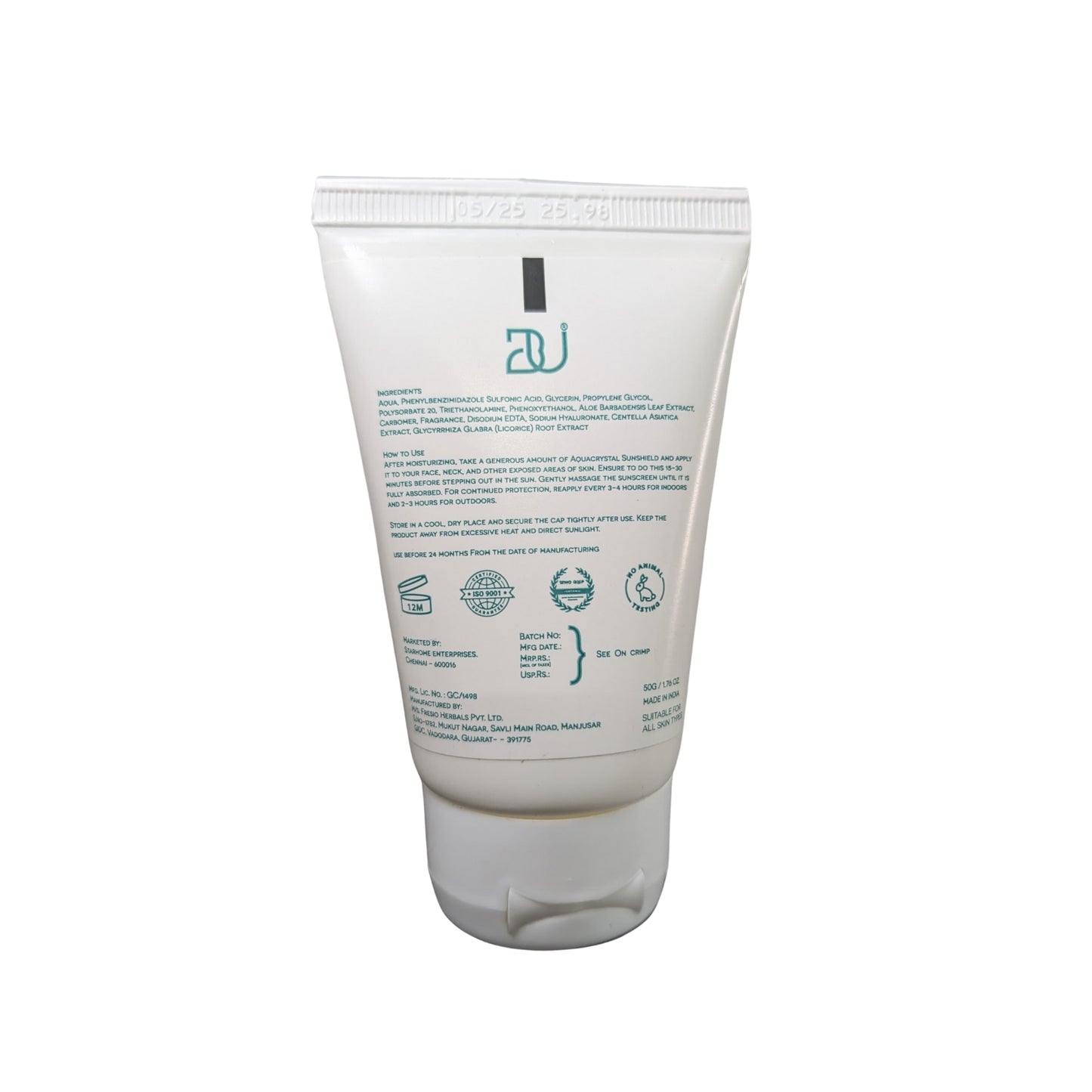 Blushu Aquacrystal Sunshield Gel SPF 60 PA+++